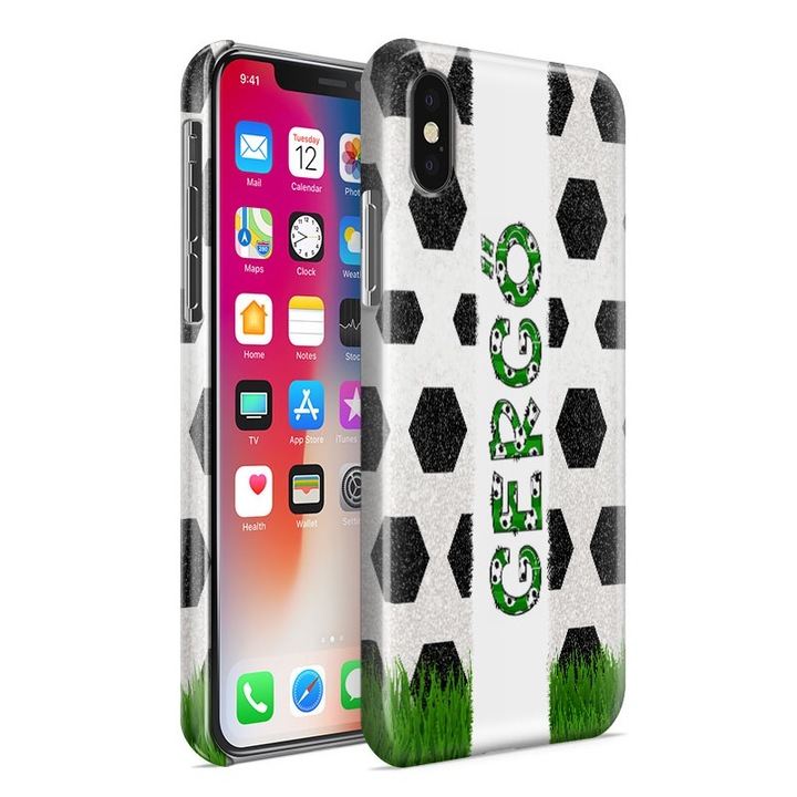 XI Redmi Note11 Pro, пластмасов калъф за телефон Football заден капак с името на Gergő