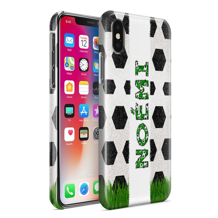 XI Redmi Note 9 Pro, пластмасов гръб на калъфа за футболен телефон с името Noémi