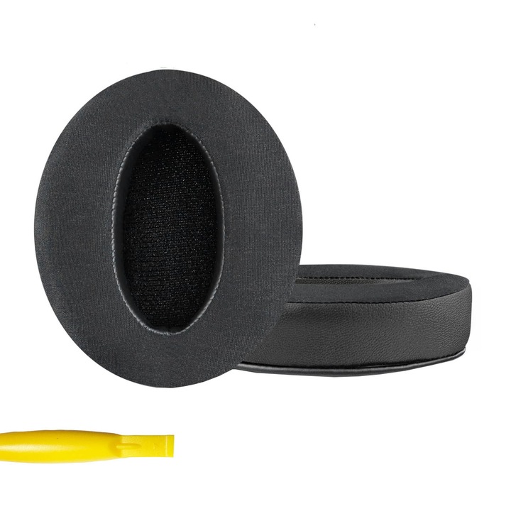 Set 2 bureti pentru casti compatibil cu Sennheiser HD 4.50BT, HD 4.50BTNC, HD 4.50SE, HD 4.40BT, HD 4.30G, HD 4.20S, HD 458BT, HD 450, HD 450BT, HD 400S, HD 350BT, HD300 - Gel de racire, Negru