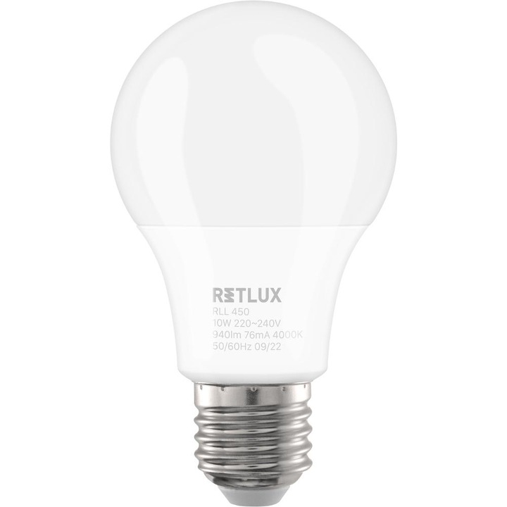 Retlux RLL 450 Klasszikus LED izzó, 10W, E27