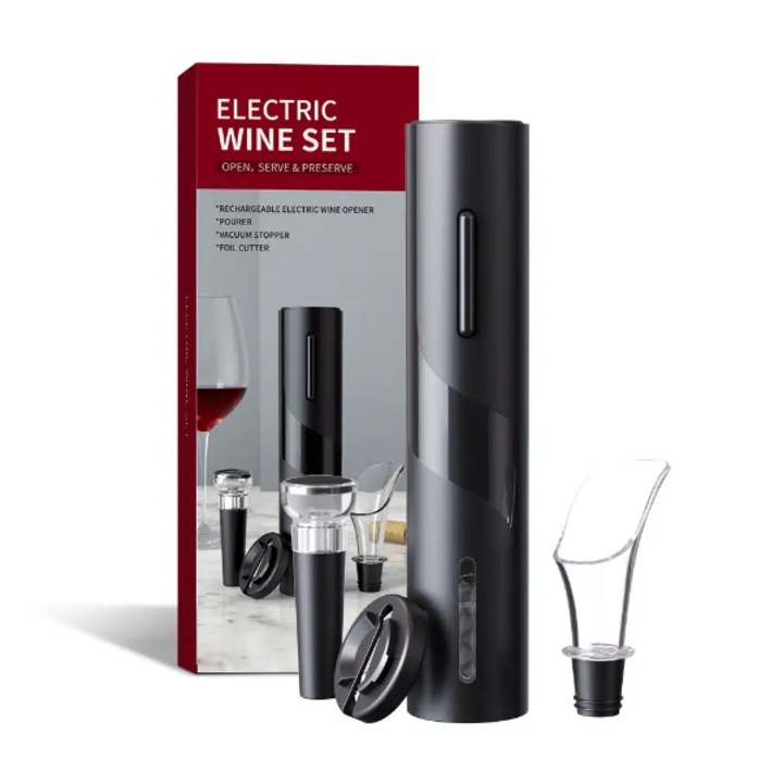 Електрически тирбушон за вино 4 в 1, зареждащ се през USB