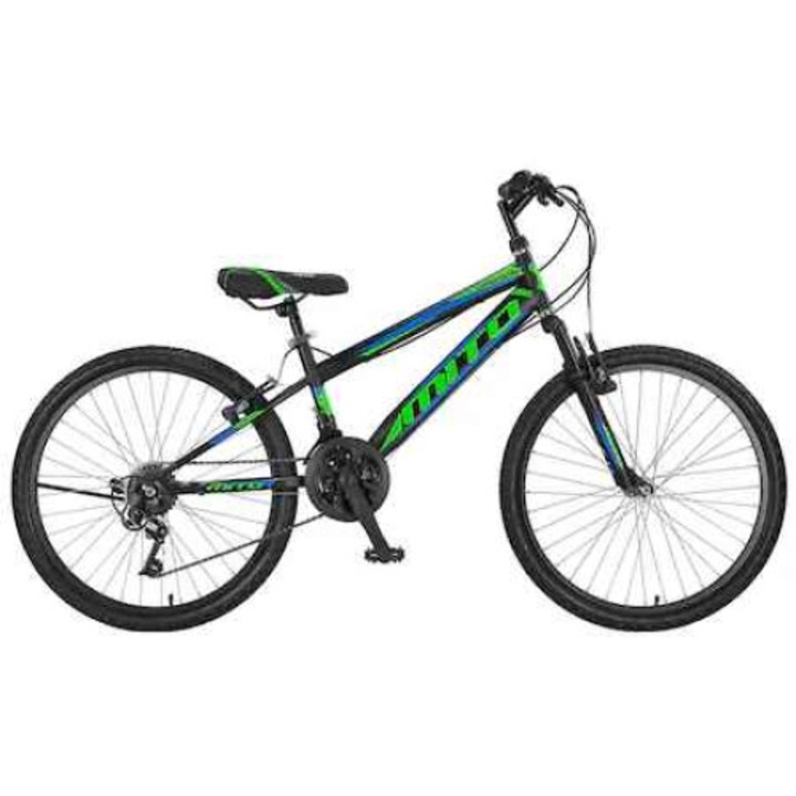 MTB-HT 24" MITO Oregon XC kerékpár, fekete/zöld