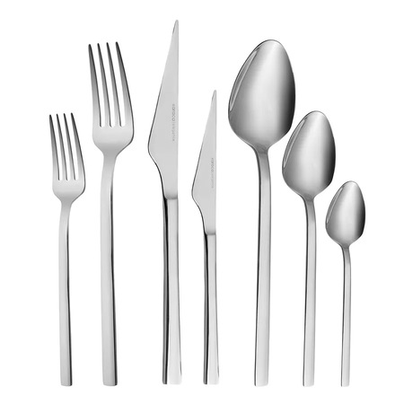 Set 84 tacamuri pentru 12 persoane Sedir, Karaca, inox, Argintiu