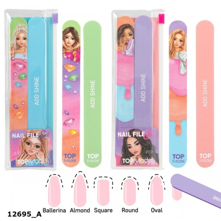 Set pile de unghii, Depesche, Cu model, Multicolor