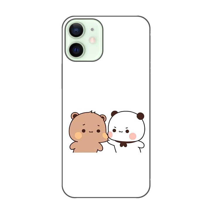 Husa compatibila cu Apple iPhone 12 Mini Silicon Gel Tpu Model Bubu Dudu Fight