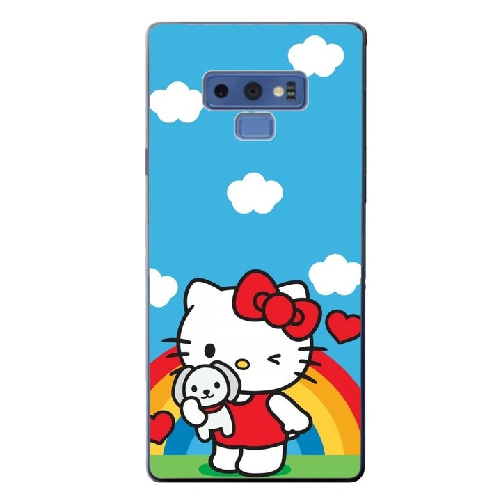 Калъф, съвместим със Samsung Galaxy Note 9 Silicon Gel Tpu Модел Hello Kitty Rainbow