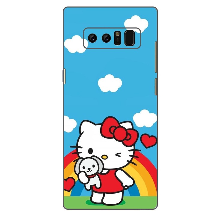 Калъф, съвместим с Samsung Galaxy Note 8 Silicone Gel Tpu Модел Hello Kitty Rainbow