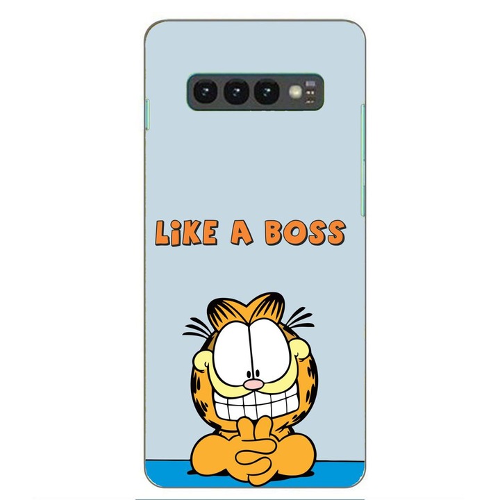 Кейс, съвместим със силиконов гел Tpu модел Samsung Galaxy S10 Plus Garfield Like A Boss