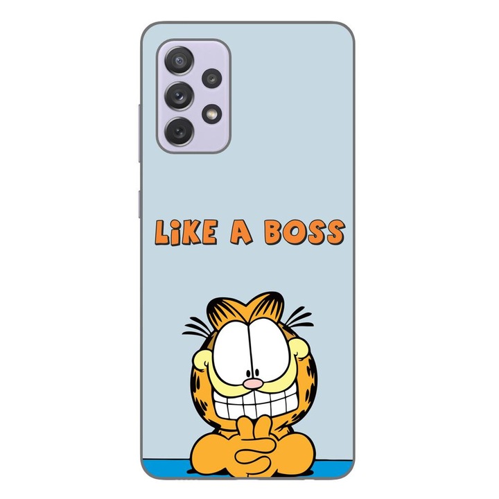 Husa compatibila cu Samsung Galaxy A72 5G Silicon Gel Tpu Model Garfield Like A Boss