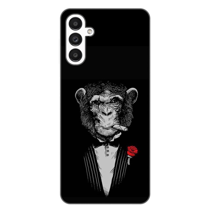 Husa compatibila cu Samsung Galaxy A04s Silicon Gel Tpu Model Cigar Monkey