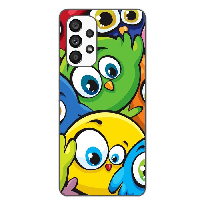 Калъф, съвместим с модел Samsung Galaxy A53 5G Silicon Gel Tpu Colorful Owls