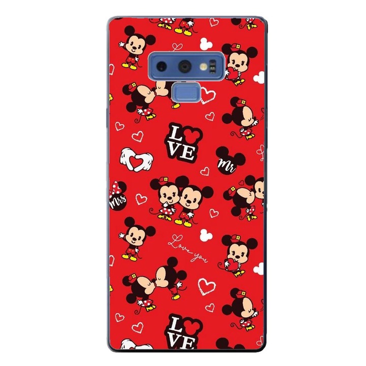 Калъф, съвместим със силиконов гел Tpu модел Samsung Galaxy Note 9 Mickey Love Pattern Red