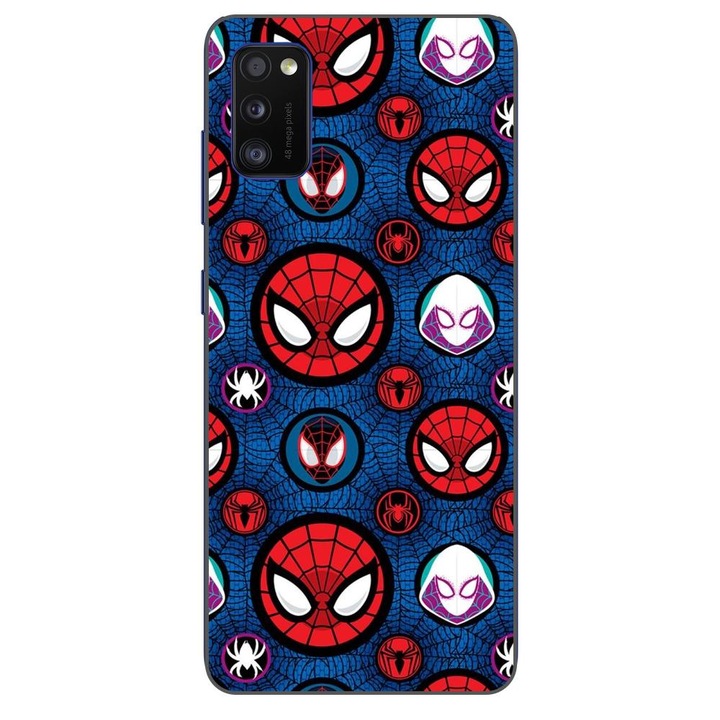 Husa compatibila cu Samsung Galaxy A41 Silicon Gel Tpu Model Spiderman Face Pattern