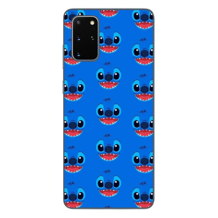 Husa compatibila cu Samsung Galaxy S20+ Plus Silicon Gel Tpu Model Stitch Face Pattern