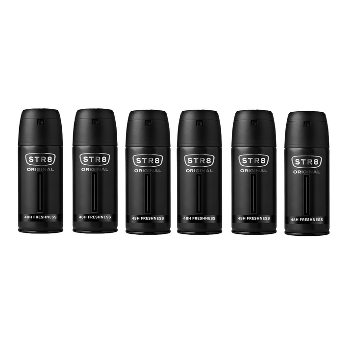 Set 6 X Deodorante Spray Anti-Perspirant STR8 Original 150ml, Refreshing Fragrance, Long Lasting Protection, Quick-drying Formula, 48hrs