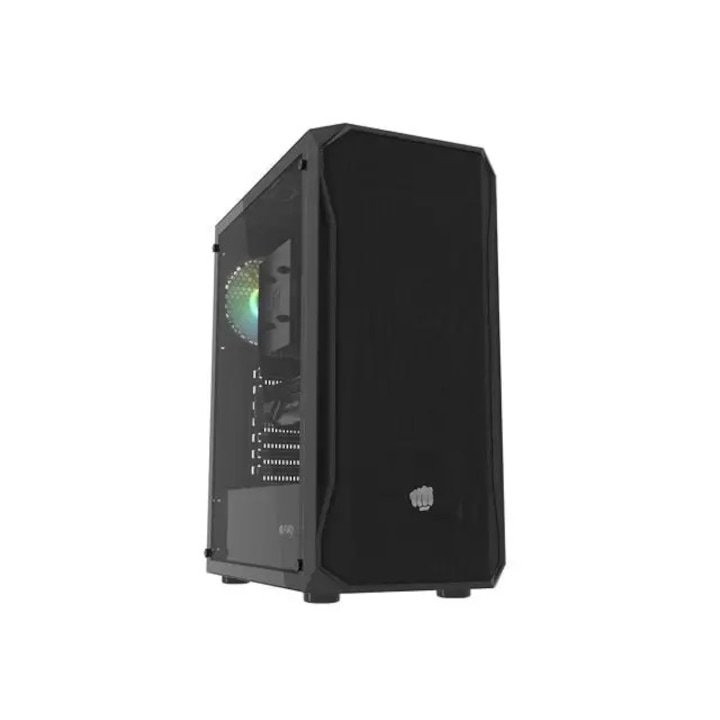 Carcasa PC, Natec, Fury Shobo, 2x USB 3.2, 1x USB 2.0, 3 ventilatoare frontale, negru, 386x204x448 mm