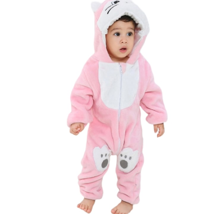 WildFashion kigurumi pizsama gyerekeknek Pink/White, Fehér/Rózsaszín