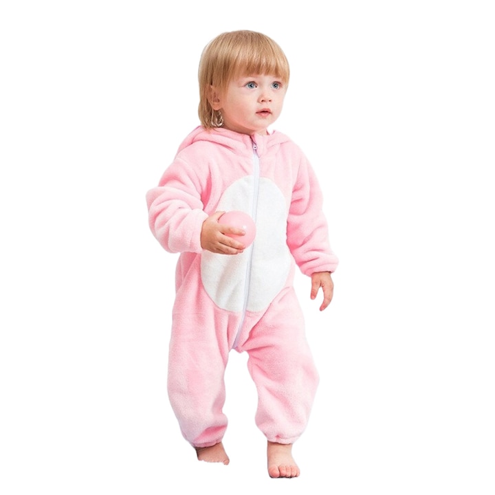 Kigurumi gyerek pizsama WildFashion, 218465, Polár, 90 CM, Rózsaszín