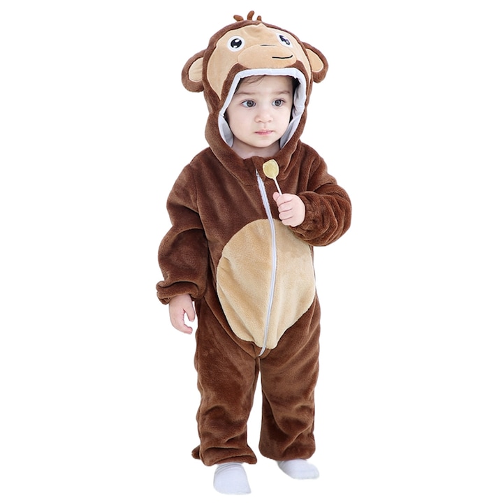 Kigurumi gyerek pizsama WildFashion, 218475, Polár, 90 CM, Barna