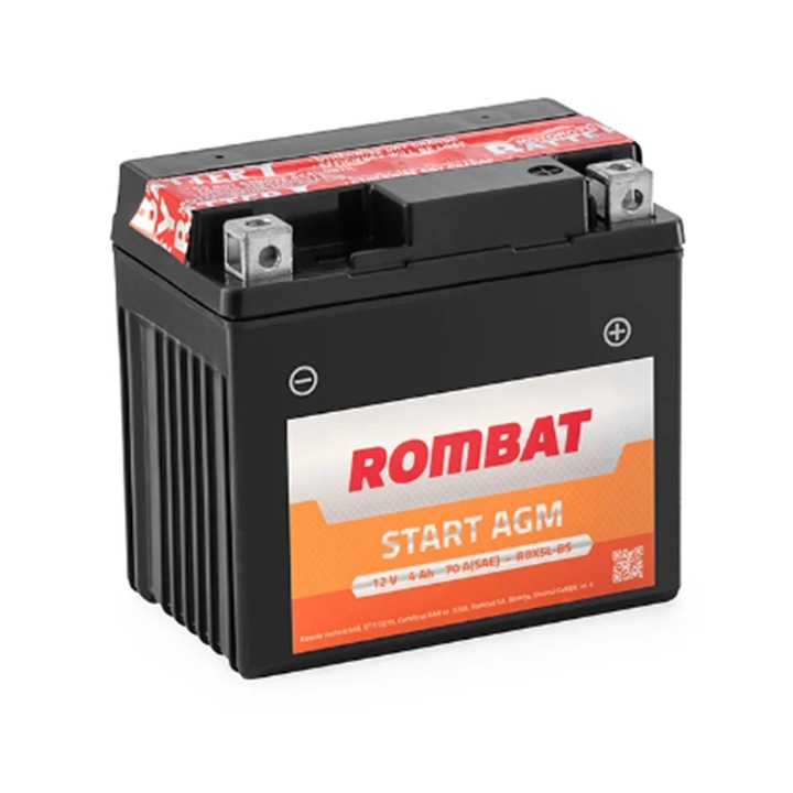 AGM motorkerékpár akkumulátor ROMBAT RBX5L-BS 12V-4AH