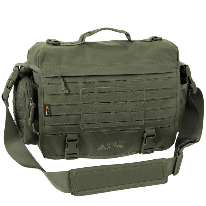 Geanta de umar tactica, Direct Action, Cordura, sistem MOLLE/PALS, Olive Green, 35x26x13cm