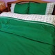 Бродиран комплект спално бельо, за легло 180 x 200 x 40 см, Casa Bucuriei, модел Spring Flowers, 4 части, изумрудено зелено, 100% памук, размер на чаршафа 260 x 280 см и плик за завивка 200/220 см