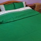 Комплект бродирано спално бельо, за легло 160 x 200 x 40 см, Casa Bucuriei, модел Spring Flowers, 4 части, изумрудено зелено, 100% памук, размер на чаршафа 240 x 280 см и плик за завивка 200/220 см