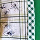 Бродиран комплект спално бельо, за легло 180 x 200 x 40 см, Casa Bucuriei, модел Spring Flowers, 4 части, изумрудено зелено, 100% памук, размер на чаршафа 260 x 280 см и плик за завивка 200/220 см