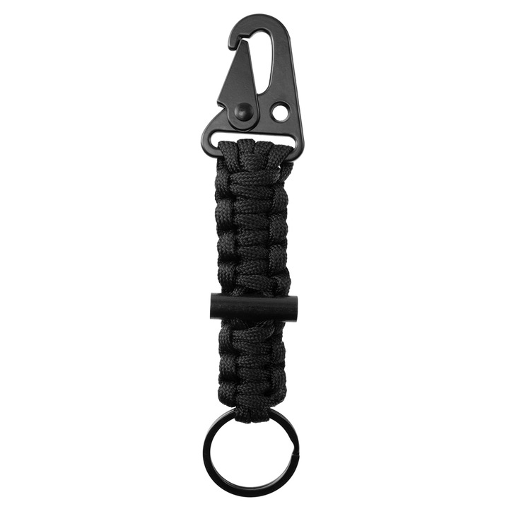 Breloc camping, Badger Outdoor, paracord cu aprinzator, 13cm, Negru