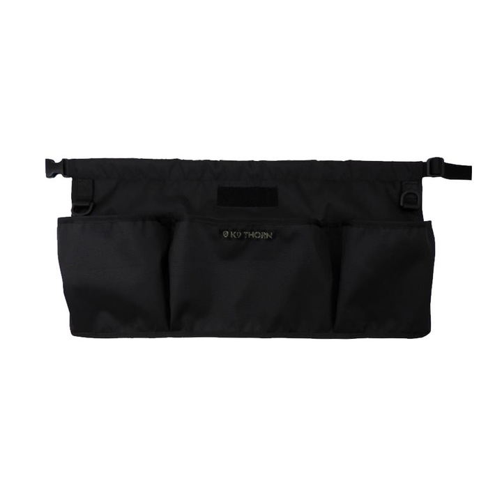 Kézitáska, K9 Thron, Nylon, 3 rekeszes, 25 x 19 cm, Fekete