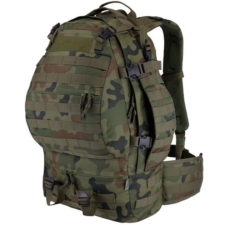 Hátizsák, CAMO Military, Gear Cargo, 32 liter, poliészter 600D, terepszínű wz.93 "Forest Panther", 550x350x250mm