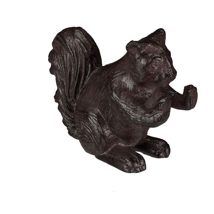 Suport pentru carti, forma veverita, din fonta, 11 x 14 x 6 cm