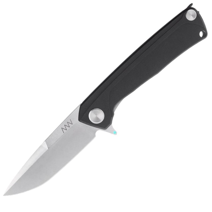 Briceag, ANV Knives, Otel, Maner laminat G10, Pliabil, Lama 85 mm, 20.5 cm, Negru