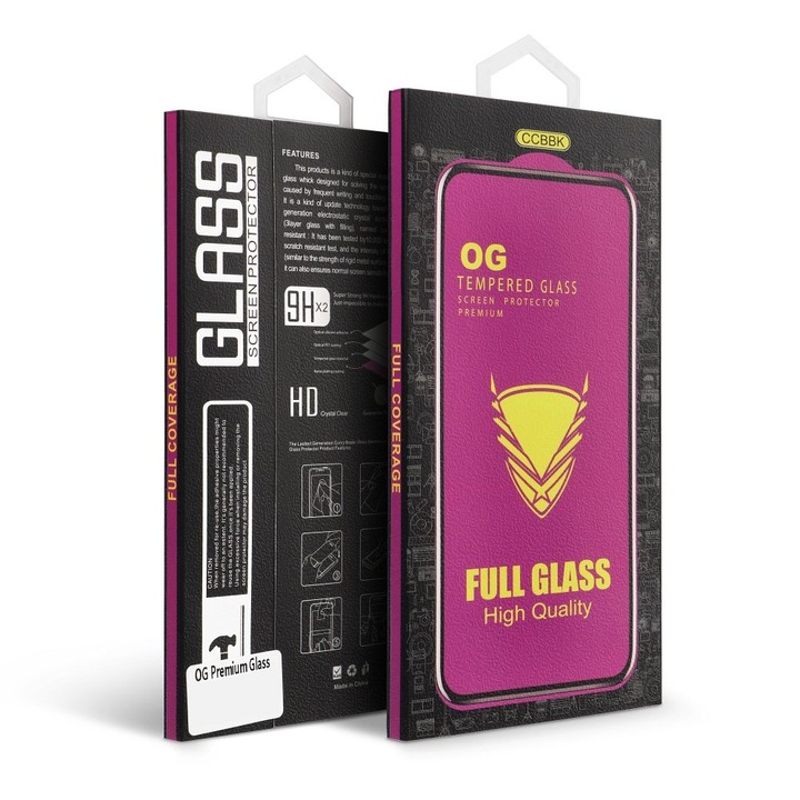 OG Premium Glass Omni Iphone X / XS / 11 Pro-hoz, fekete