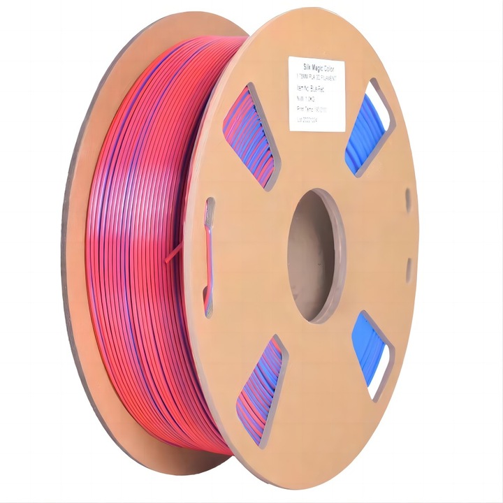 PLA 3D nyomtatószál, 1,75 mm, 1 kg, piros/kék