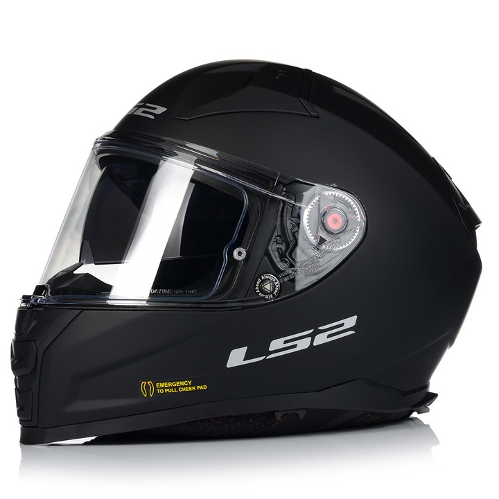 Casca Moto, LS2 FF811 Vector II, Negru Mat, Protectie UV, ABS, ECE 22.06, L 59-60 cm