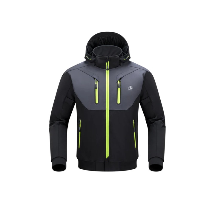 Geaca moto Ironjias, impermeabila cu protectie CE, JK007, Marimea 2 XL, Negru/Gri