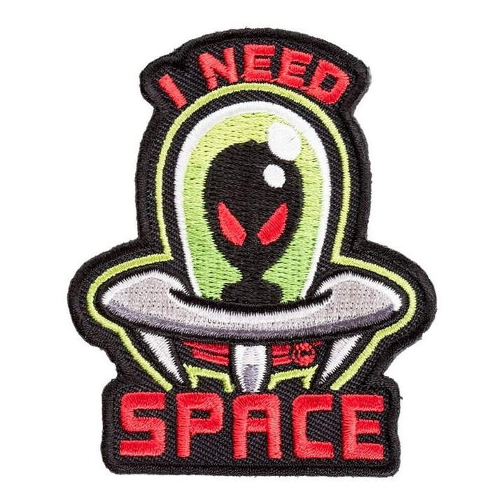 Petic textil Extraterestru, Multicolor, 10 cm x 8, 3 cm, INOVATIX