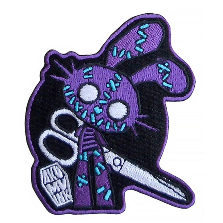 Petic textil Papusa Voodoo, Multicolor, 10 cm x 8, 5 cm, INOVATIX