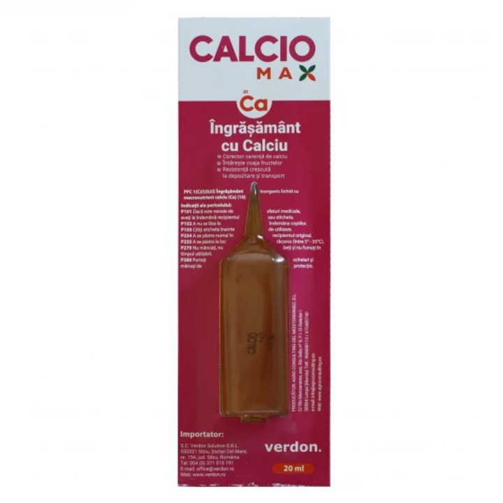 Ingrasamant cu calciu Legume, Fructe, CALCIOMAX, 20 ml