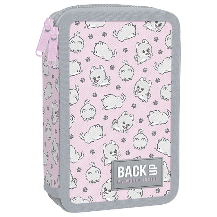 Perna dubla cu echipament, BACKUP, Sweet Dogs, 9 culori creioane, 18 culori markere, multicolor