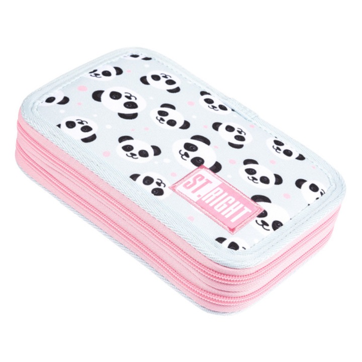 St.Right - Panda Grey felszerelt emeletes tolltartó (655326)