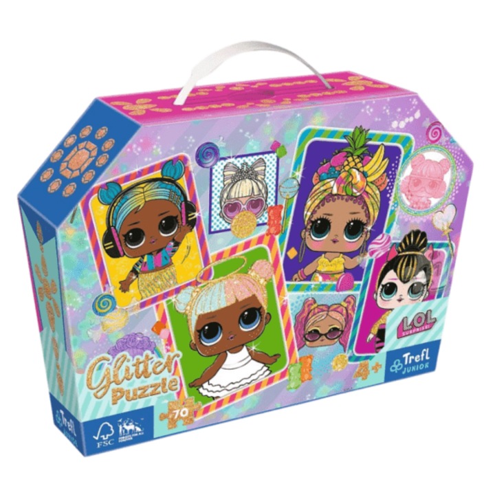 Puzzle LOL Dolls, TREFL, 70 db, 28 x 19,5 x 8 cm, többszínű