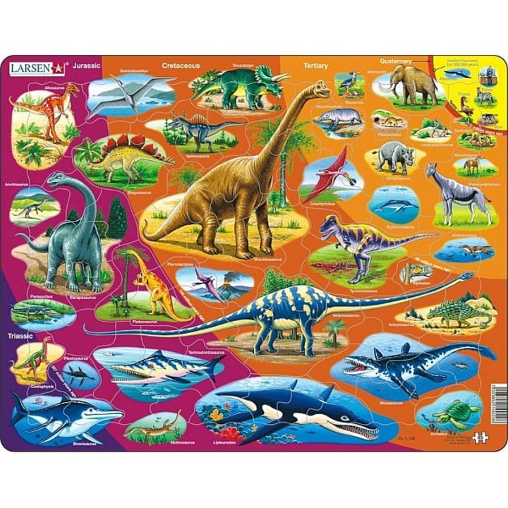 Larsen Maxi Puzzle 85 db-os Természetrajz - Triász kortól napjainkig