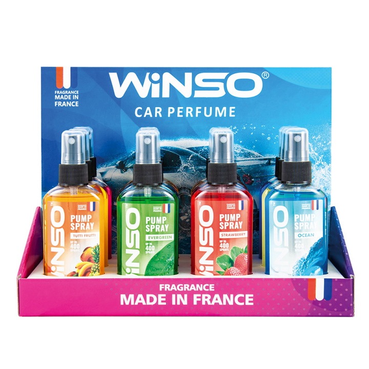 Winso pumpás légfrissítő spray 75 ml Mix display (12 db papírtartóban)