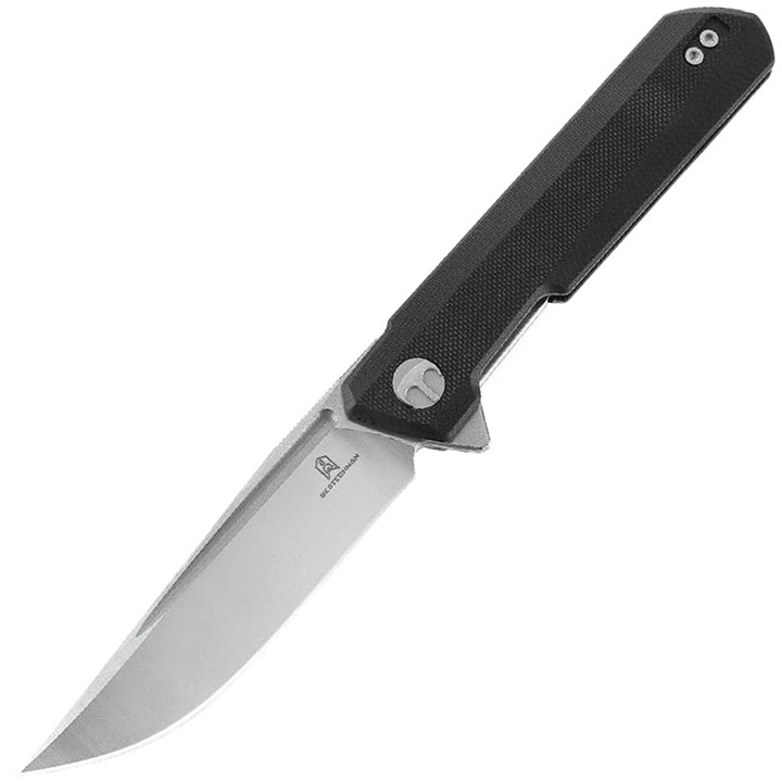 Összecsukható kés, Bestech Knives, rozsdamentes acél, penge D2, markolat G10, 85 mm, fekete