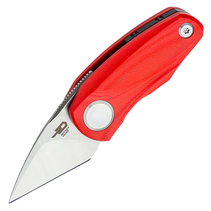 Zsebkés, Bestech Knives Tulip, Rozsdamentes acél, Korrózióállóság, 34 mm, Piros/Ezüst