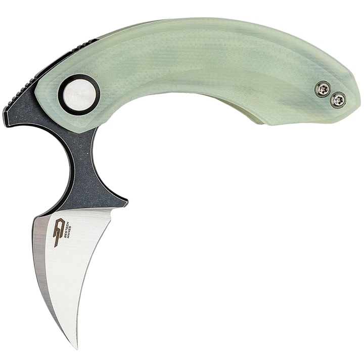 Cutit pliabil, Bestech Knives Strelit, Lama 14C28N, maner G10, 55.5x88mm, Verde deschis