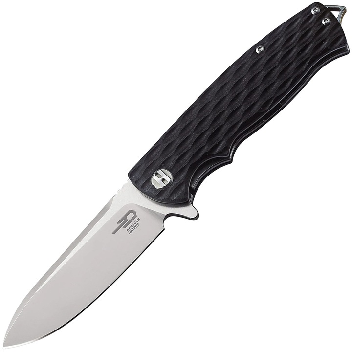 Cutit pliabil, Bestech Knives, Grampus, Otel, 208 mm, 143 g, Negru/Argintiu