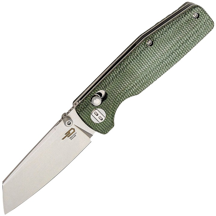 Cutit pliabil, Bestech Knives Slasher, Lama D2, maner Micarta, 89mm, Verde